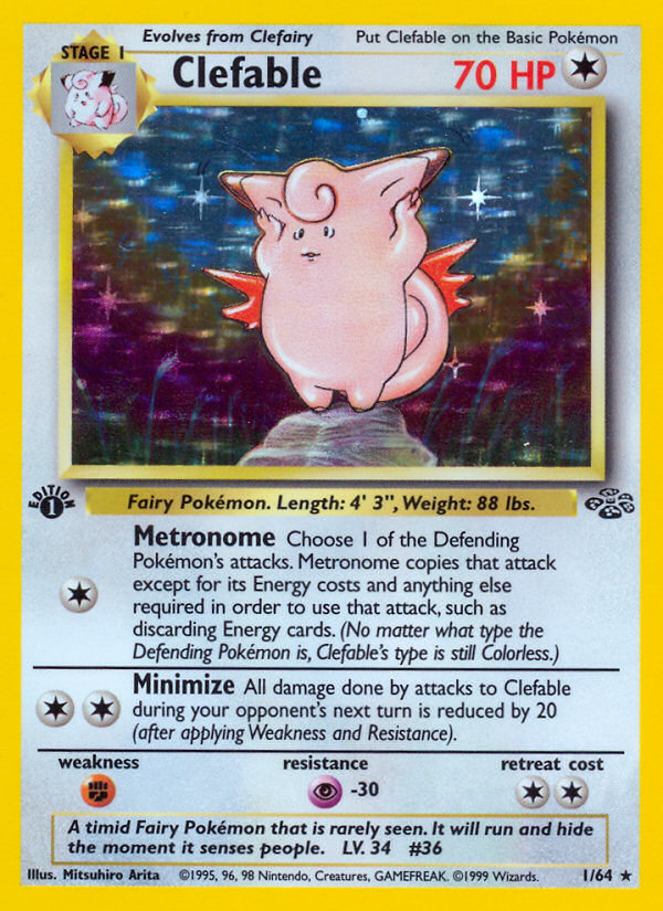 Clefable (1/64) [Jungle 1st Edition] | Good Games Cannington
