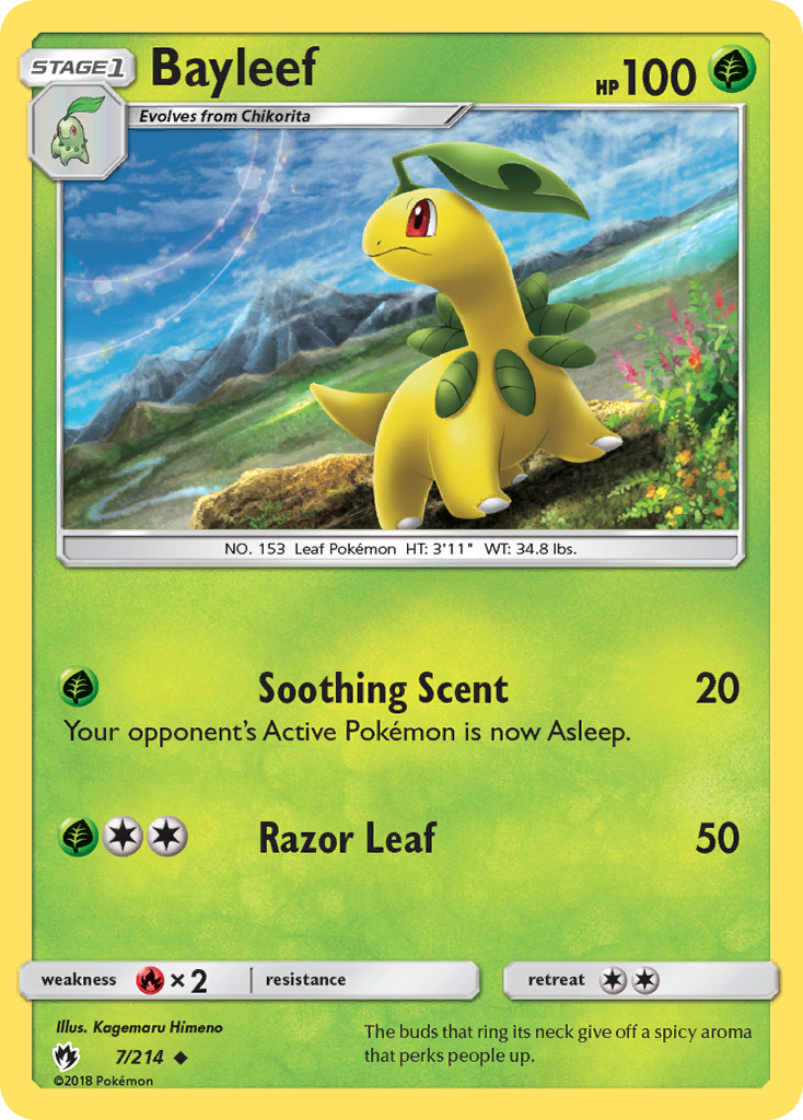 Bayleef (7/214) [Sun & Moon: Lost Thunder] | Good Games Cannington