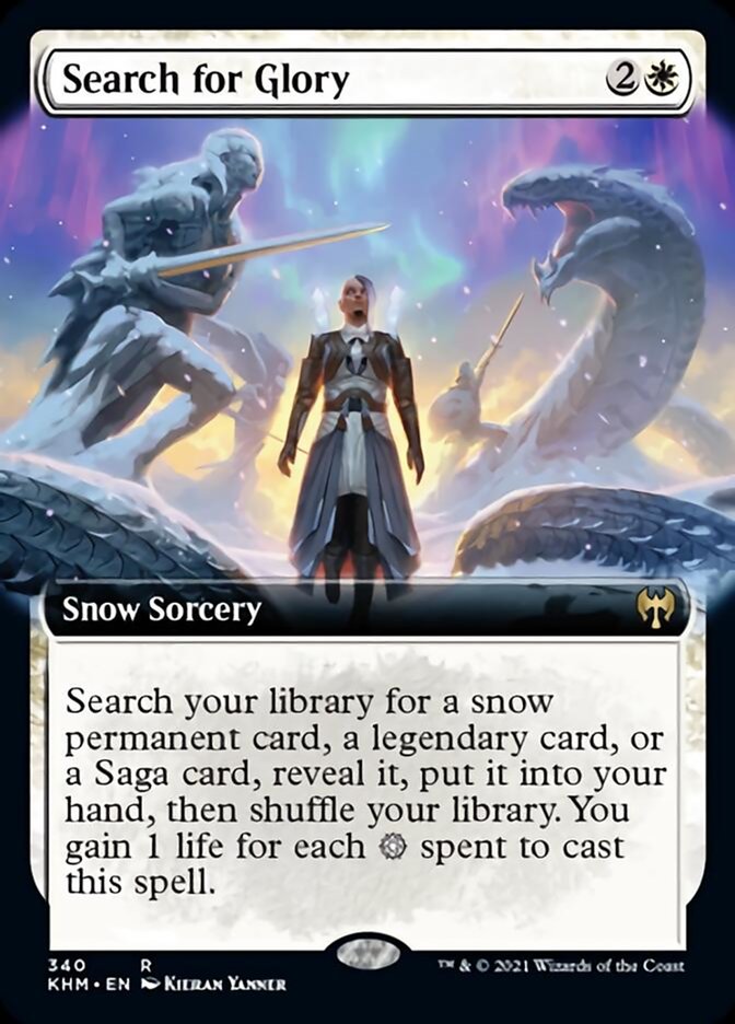 Search for Glory (Extended Art) [Kaldheim] | Good Games Cannington