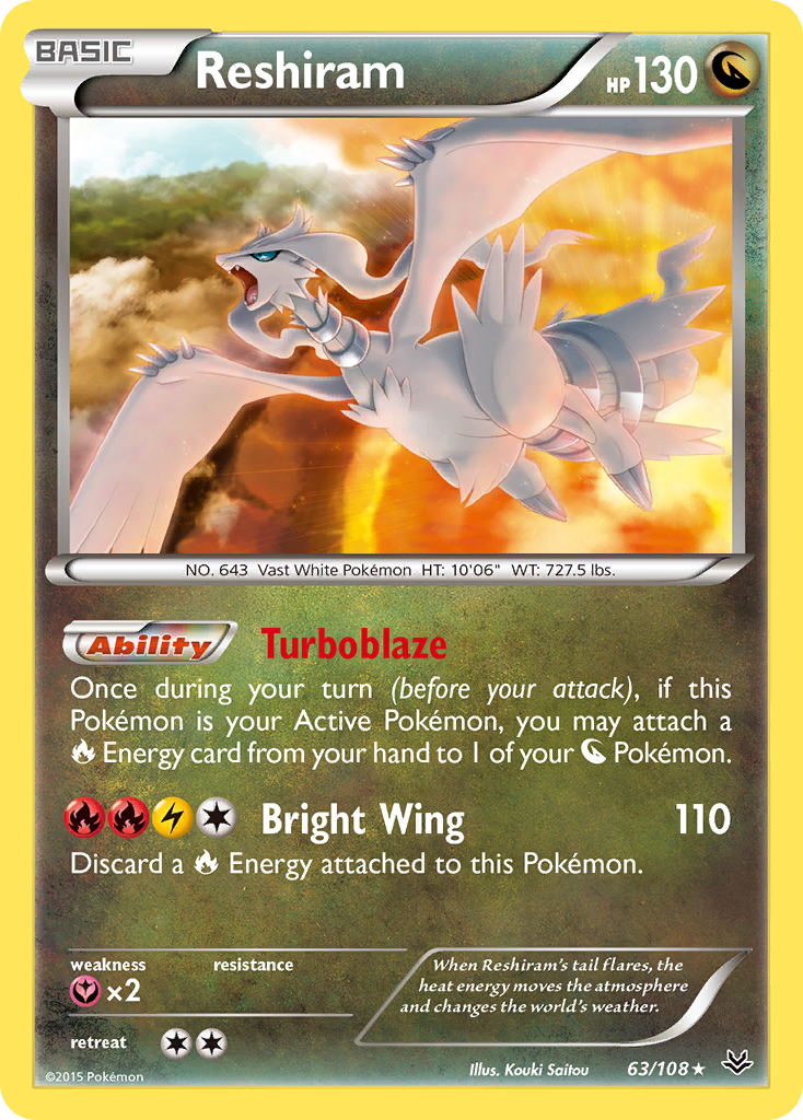Reshiram (63/108) [XY: Roaring Skies] | Good Games Cannington