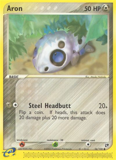 Aron (56/100) [EX: Sandstorm] | Good Games Cannington