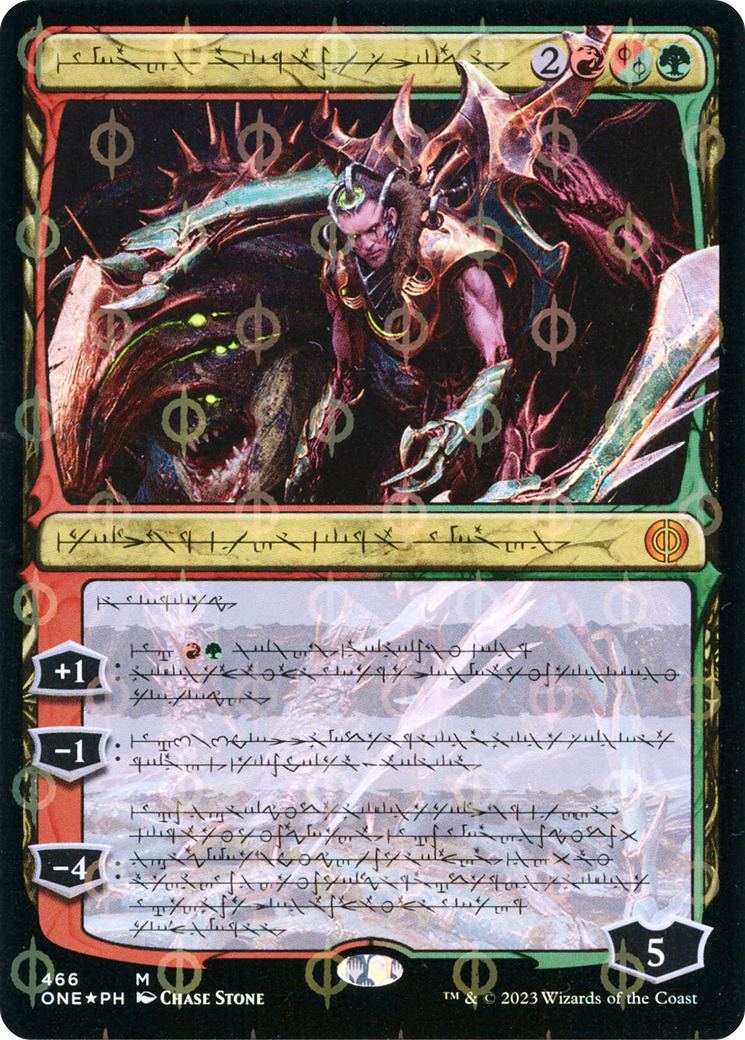 Lukka, Bound to Ruin (Phyrexian Step-and-Compleat Foil) [Phyrexia: All Will Be One] | Good Games Cannington
