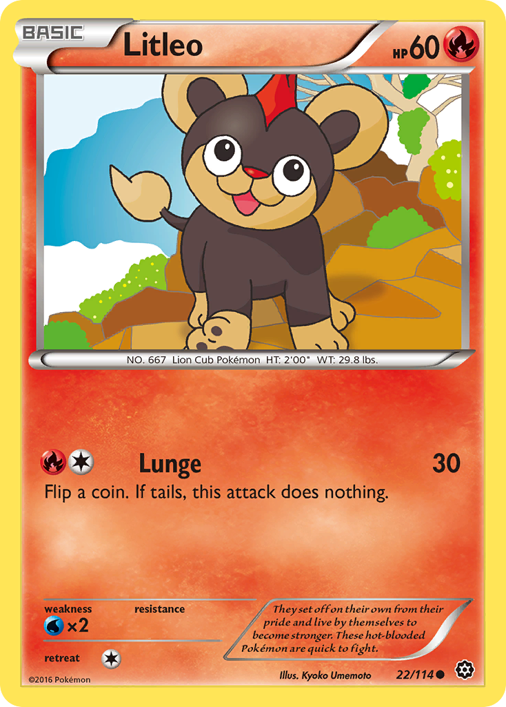 Litleo (22/114) [XY: Steam Siege] | Good Games Cannington