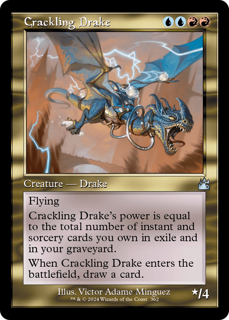 Crackling Drake (Retro Frame) [Ravnica Remastered] | Good Games Cannington