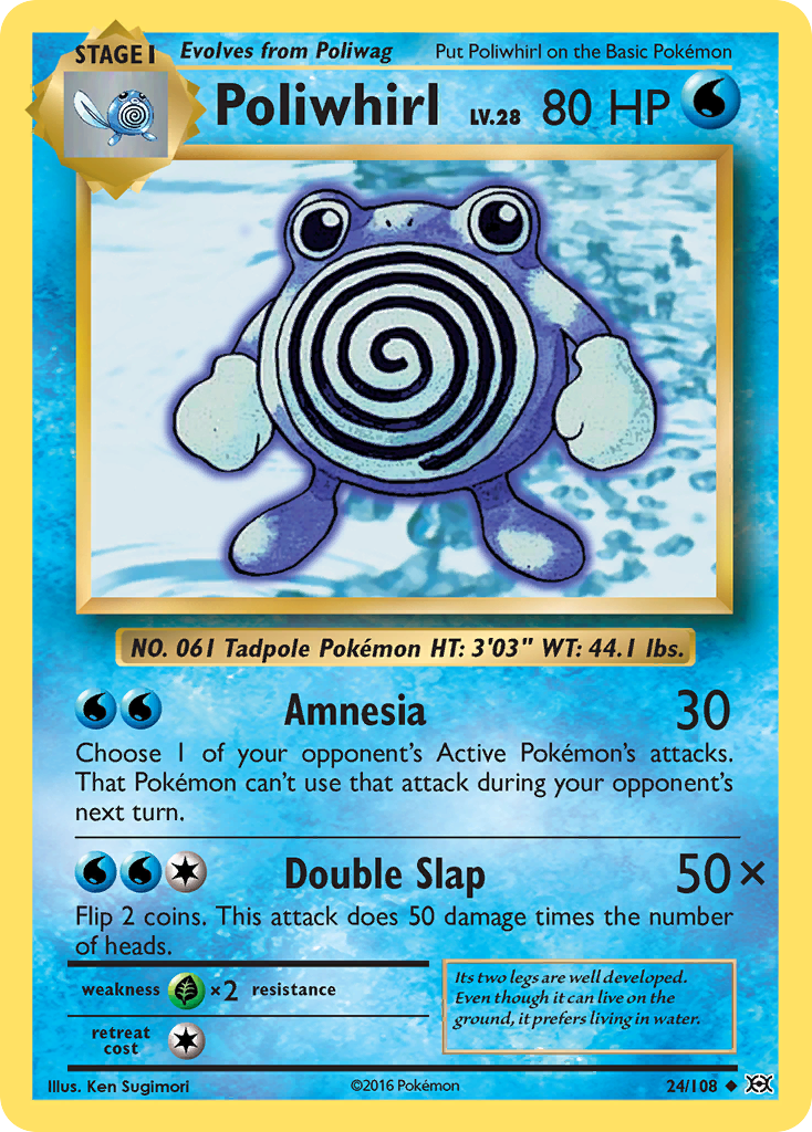 Poliwhirl (24/108) [XY: Evolutions] | Good Games Cannington
