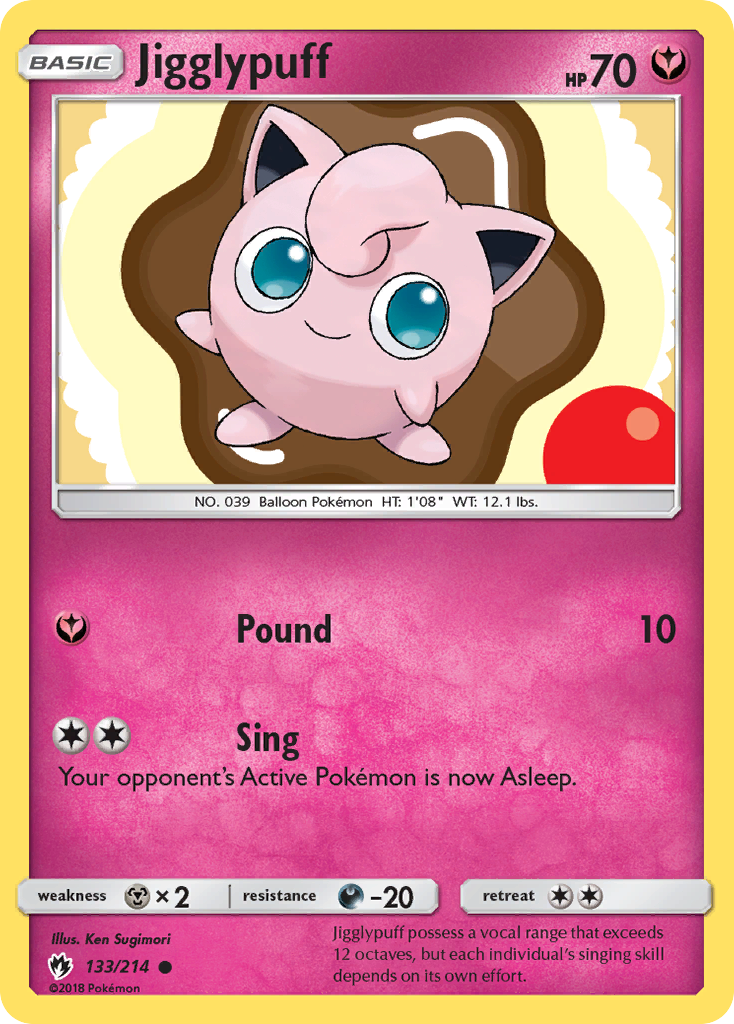 Jigglypuff (133/214) [Sun & Moon: Lost Thunder] | Good Games Cannington