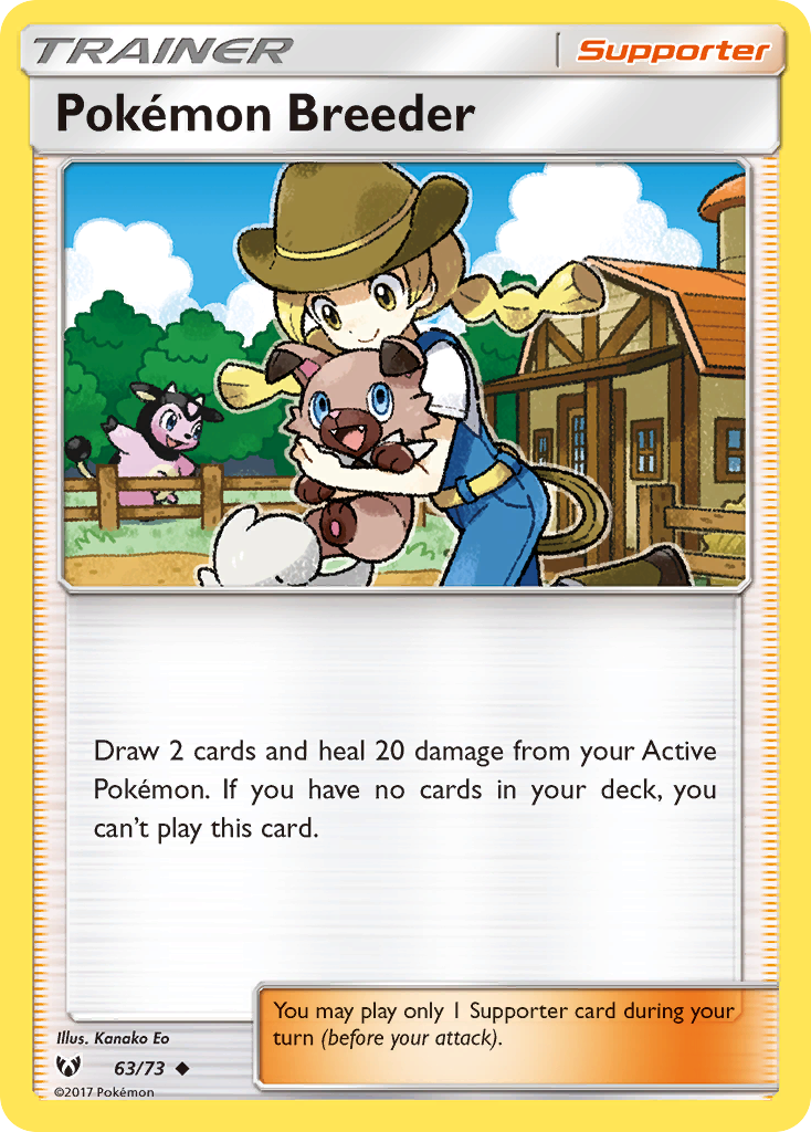 Pokemon Breeder (63/73) [Sun & Moon: Shining Legends] | Good Games Cannington
