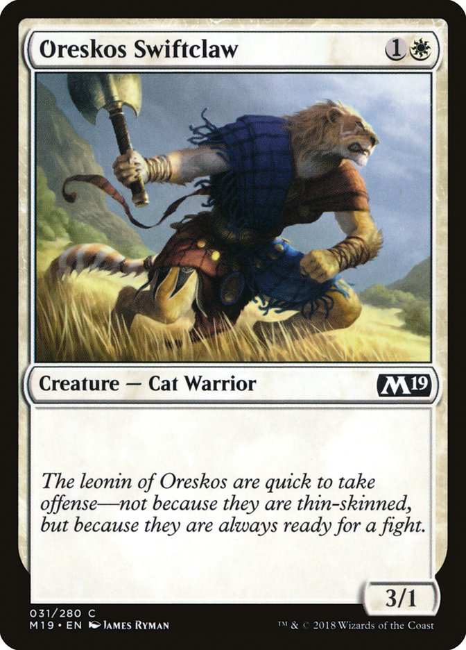 Oreskos Swiftclaw [Core Set 2019] | Good Games Cannington