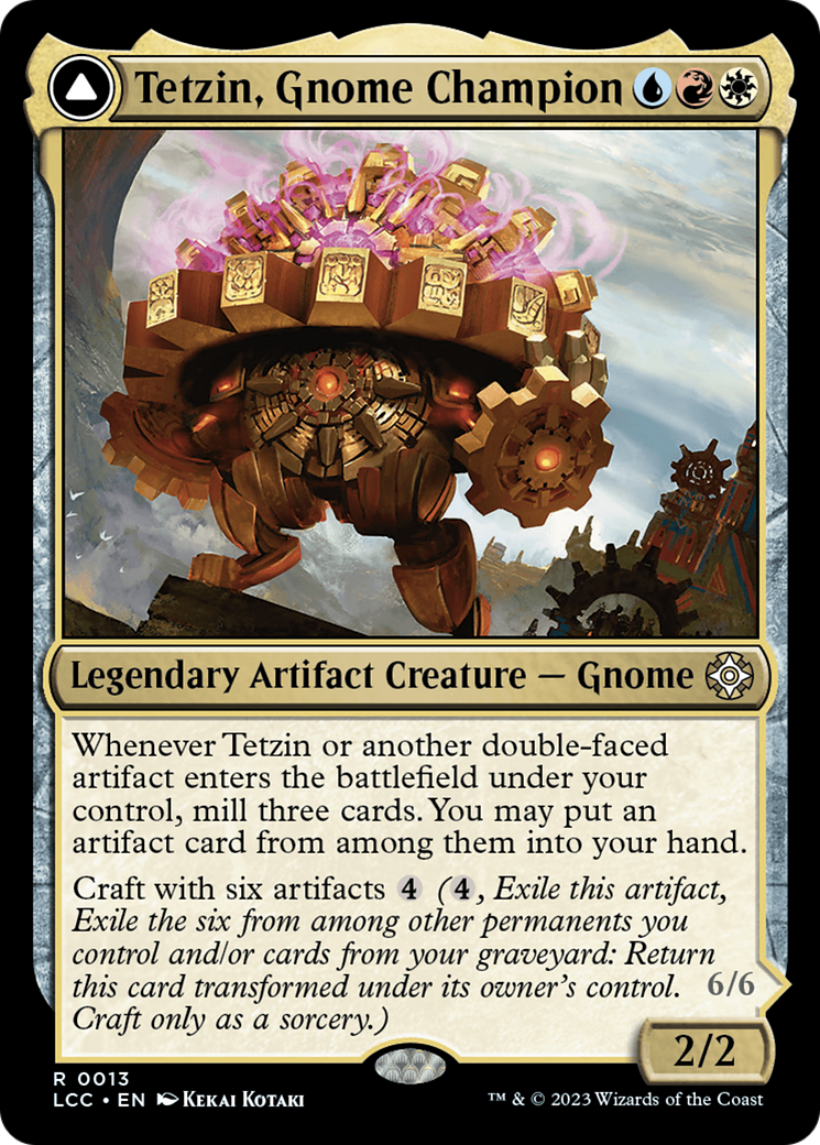 Tetzin, Gnome Champion // The Golden-Gear Colossus [The Lost Caverns of Ixalan Commander] | Good Games Cannington