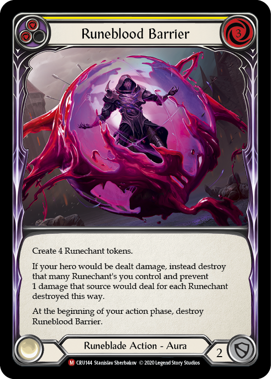 Runeblood Barrier [CRU144] 1st Edition Rainbow Foil | Good Games Cannington