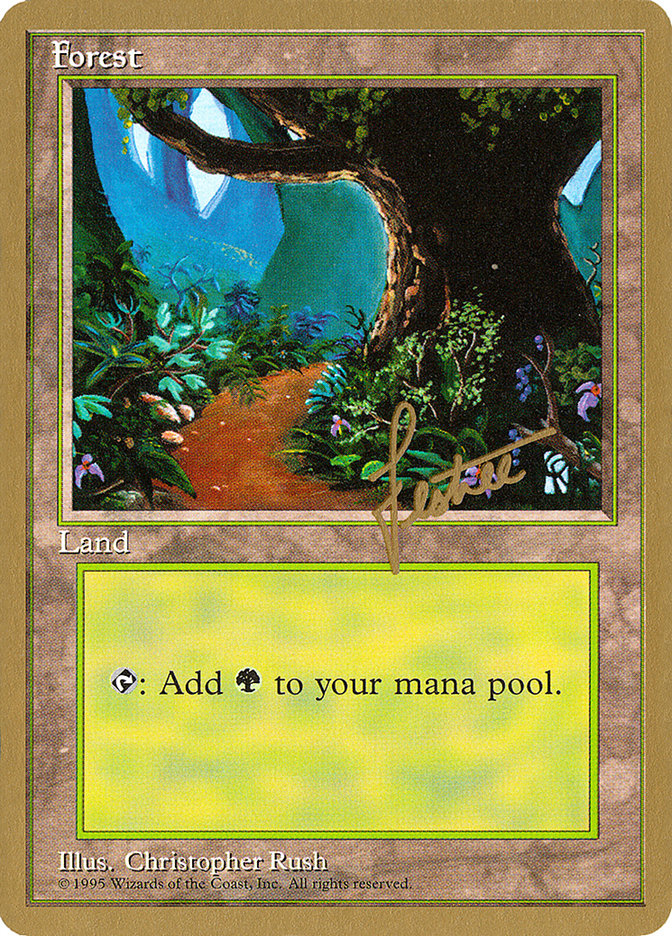 Forest (bl376) (Bertrand Lestree) [Pro Tour Collector Set] | Good Games Cannington
