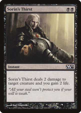 Sorin's Thirst [Magic 2012] | Good Games Cannington
