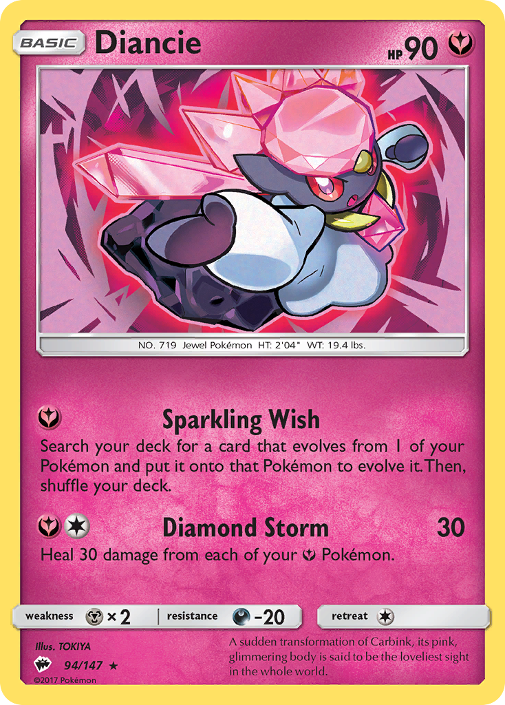 Diancie (94/147) [Sun & Moon: Burning Shadows] | Good Games Cannington
