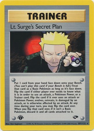 Lt. Surge's Secret Plan (107/132) [Gym Challenge 1st Edition] | Good Games Cannington