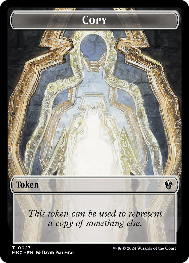 Copy // Zombie Double-Sided Token [Murders at Karlov Manor Commander Tokens] | Good Games Cannington