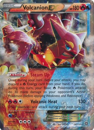 Volcanion EX (26/114) (Jumbo Card) [XY: Steam Siege] | Good Games Cannington