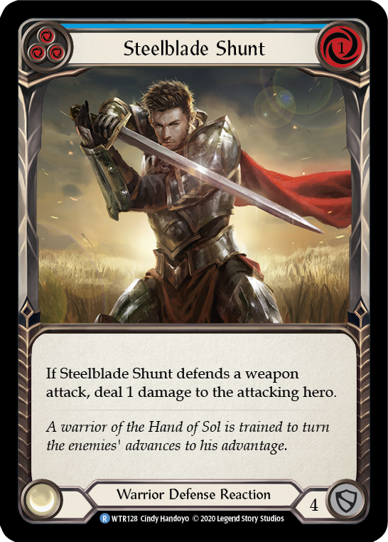 Steelblade Shunt (Blue) [U-WTR128] (Welcome to Rathe Unlimited)  Unlimited Rainbow Foil | Good Games Cannington