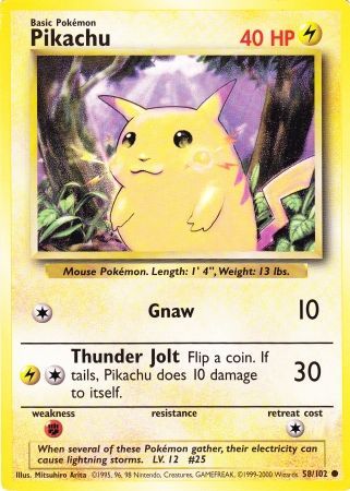 Pikachu (58/102) (Jumbo Card) [Base Set Unlimited] | Good Games Cannington