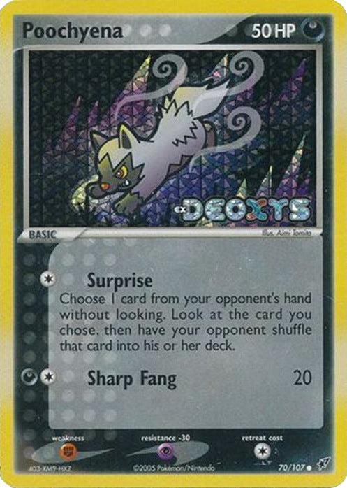 Poochyena (70/107) (Stamped) [EX: Deoxys] | Good Games Cannington