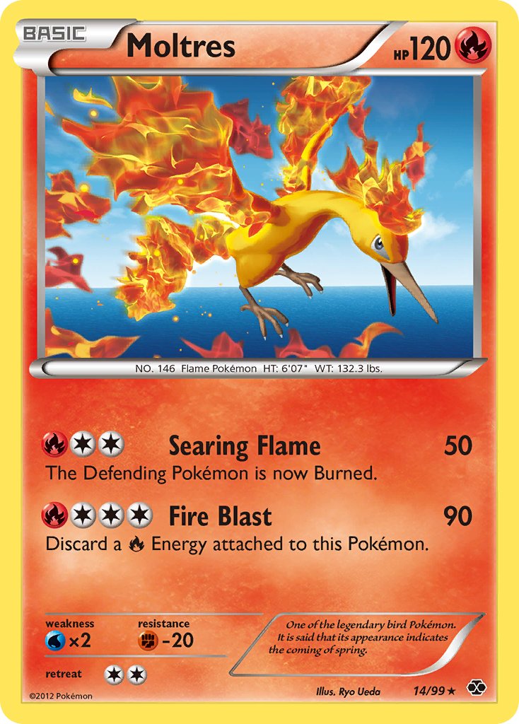 Moltres (14/99) (Blister Exclusive) [Black & White: Next Destinies] | Good Games Cannington