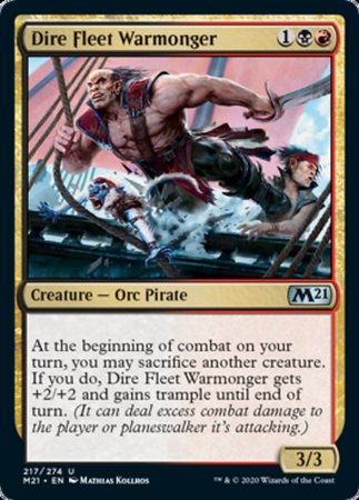 Dire Fleet Warmonger [Core Set 2021] | Good Games Cannington
