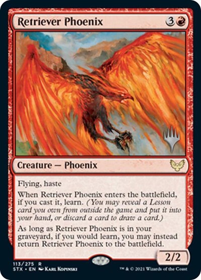 Retriever Phoenix (Promo Pack) [Strixhaven: School of Mages Promos] | Good Games Cannington