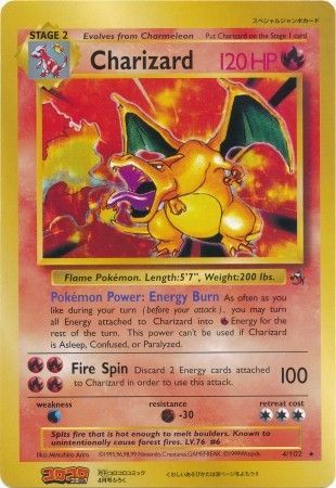 Charizard (4/102) (CoroCoro Promo) (Jumbo Card) [Base Set Unlimited] | Good Games Cannington
