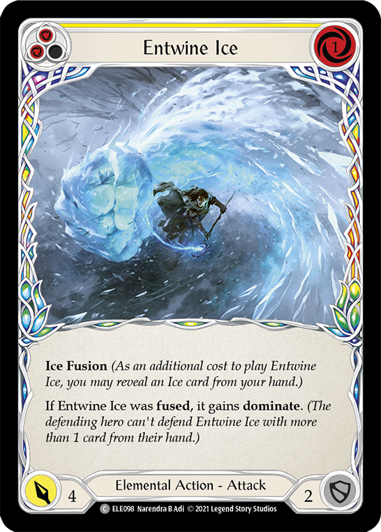 Entwine Ice (Yellow) [ELE098] (Tales of Aria)  1st Edition Normal | Good Games Cannington