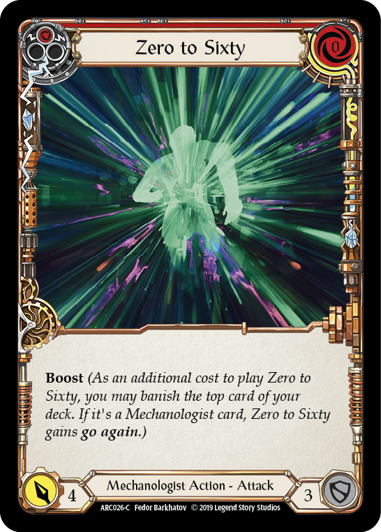 Zero to Sixty (Red) [ARC026-C] 1st Edition Normal | Good Games Cannington