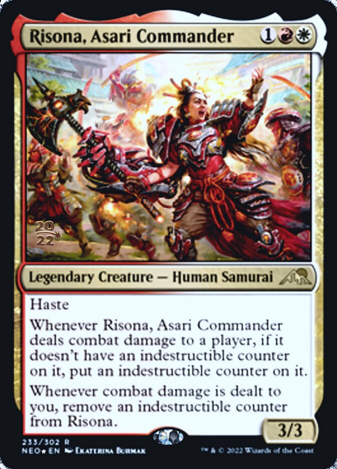 Risona, Asari Commander [Kamigawa: Neon Dynasty Prerelease Promos] | Good Games Cannington