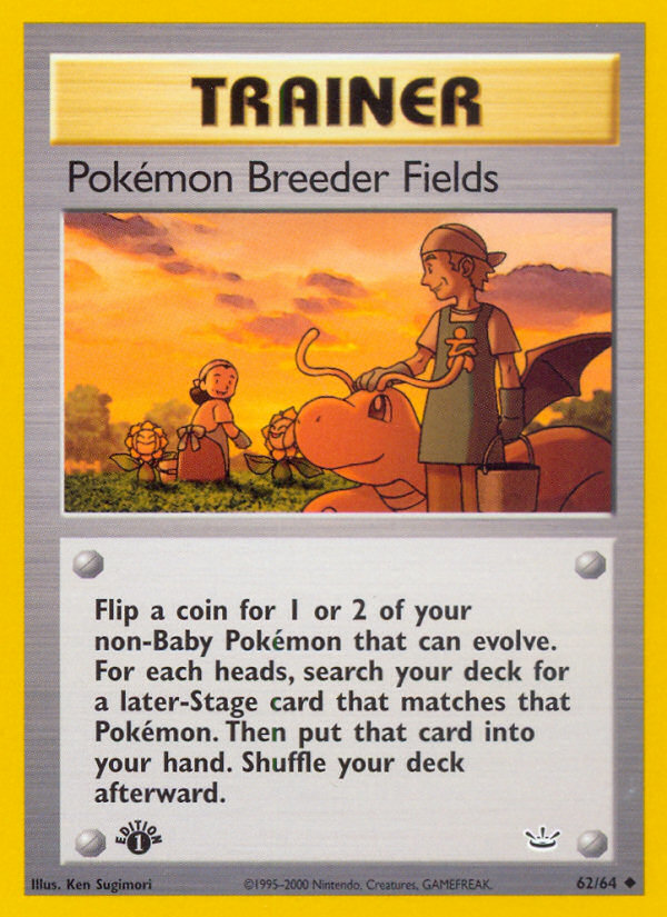 Pokemon Breeder Fields (62/64) [Neo Revelation 1st Edition] | Good Games Cannington