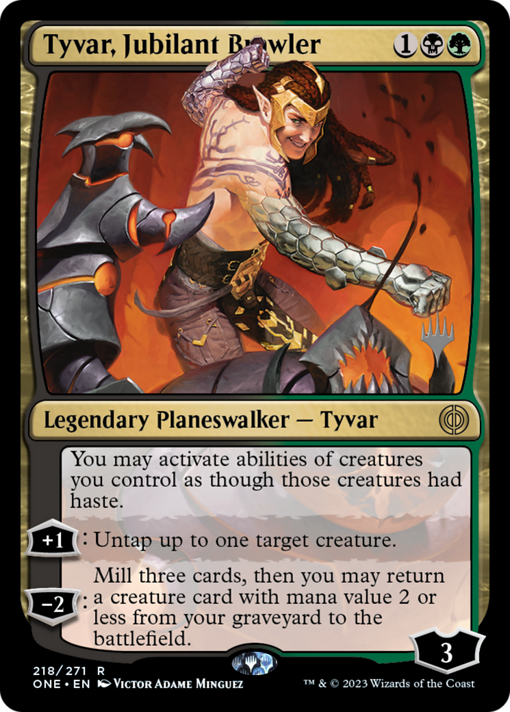 Tyvar, Jubilant Brawler (Promo Pack) [Phyrexia: All Will Be One Promos] | Good Games Cannington