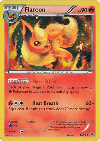 Flareon (13/98) (Cosmos Holo) [XY: Ancient Origins] | Good Games Cannington
