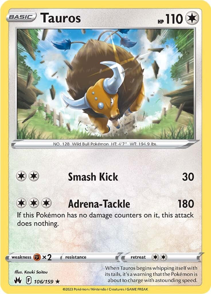 Tauros (106/159) [Sword & Shield: Crown Zenith] | Good Games Cannington