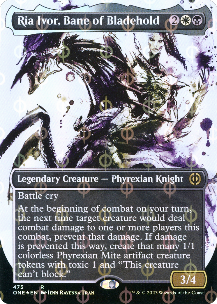 Ria Ivor, Bane of Bladehold (Borderless Ichor Step-and-Compleat Foil) [Phyrexia: All Will Be One] | Good Games Cannington