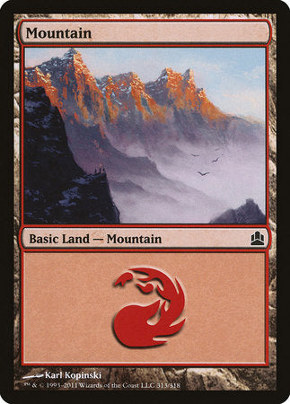 Mountain (313) [Commander 2011] | Good Games Cannington