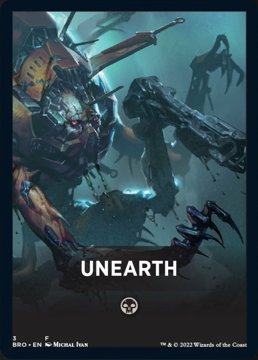 Unearth Theme Card [The Brothers' War Tokens] | Good Games Cannington