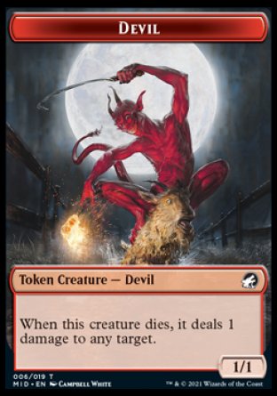Devil Token [Innistrad: Midnight Hunt Tokens] | Good Games Cannington