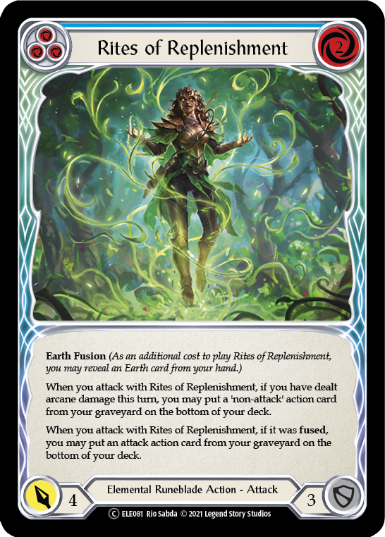 Rites of Replenishment (Blue) [U-ELE081] Unlimited Rainbow Foil | Good Games Cannington