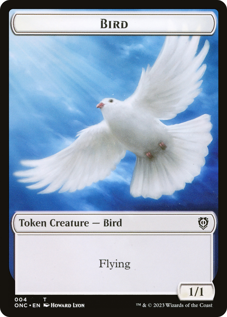 Bird // Cat Double-Sided Token [Phyrexia: All Will Be One Commander Tokens] | Good Games Cannington