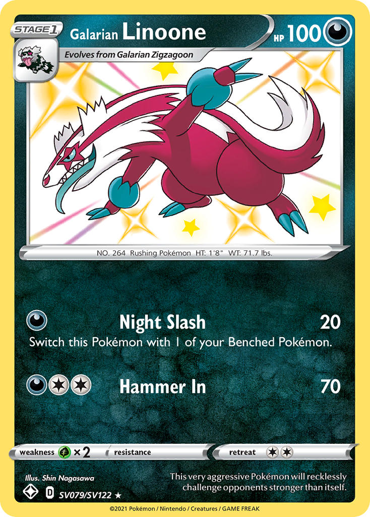 Galarian Linoone (SV079/SV122) [Sword & Shield: Shining Fates] | Good Games Cannington