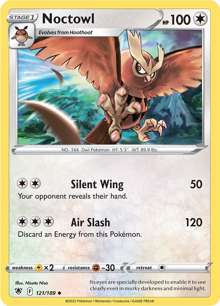 Noctowl (121/189) [Sword & Shield: Astral Radiance] | Good Games Cannington