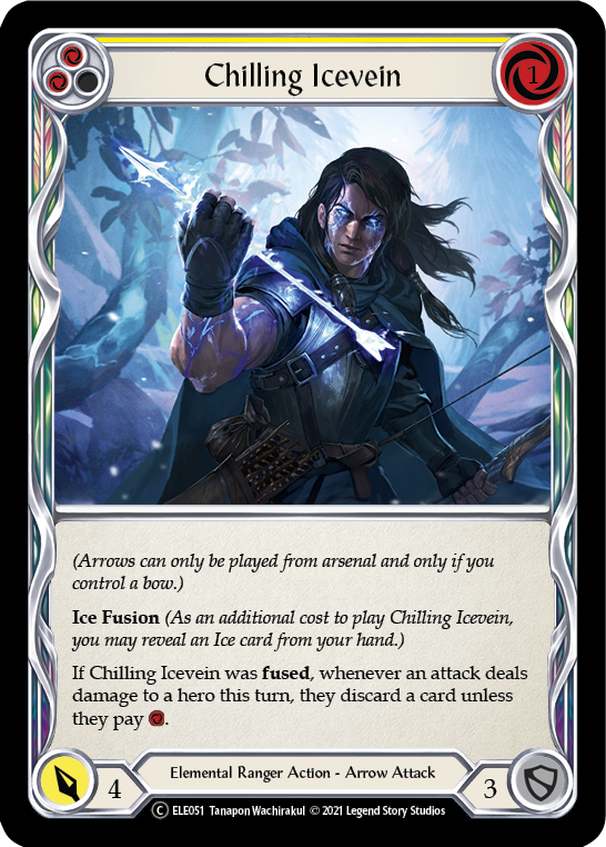 Chilling Icevein (Yellow) [U-ELE051] Unlimited Rainbow Foil | Good Games Cannington