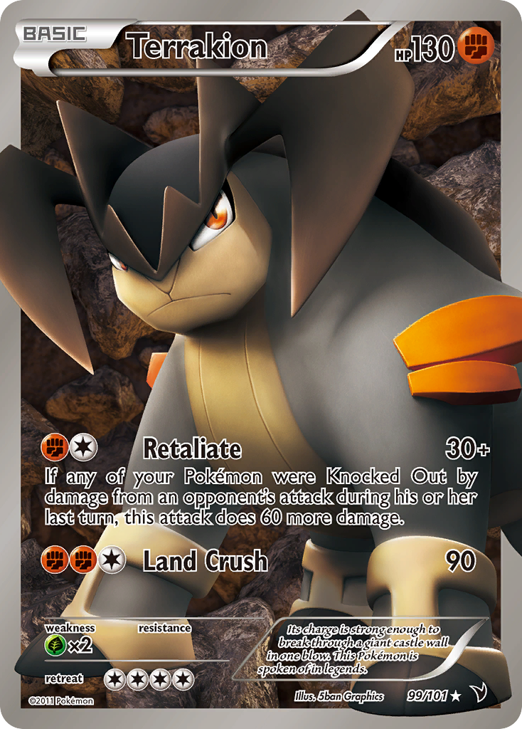 Terrakion (99/101) [Black & White: Noble Victories] | Good Games Cannington