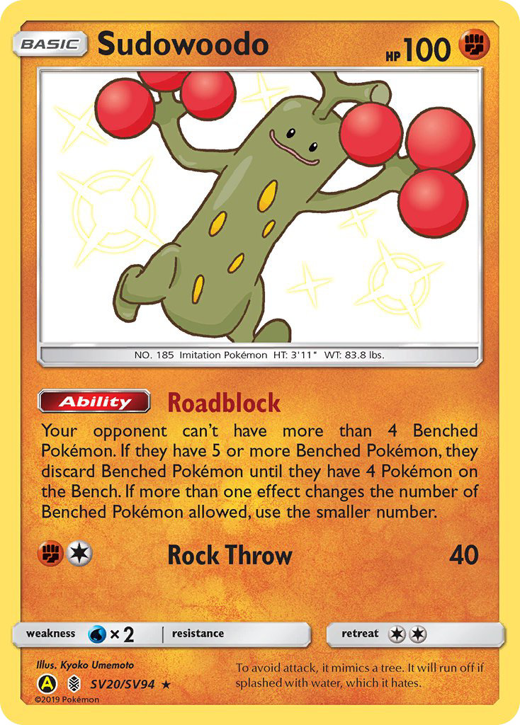 Sudowoodo (SV20/SV94) [Sun & Moon: Hidden Fates - Shiny Vault] | Good Games Cannington