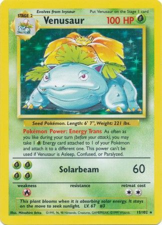 Venusaur (15/102) [Base Set Unlimited] | Good Games Cannington