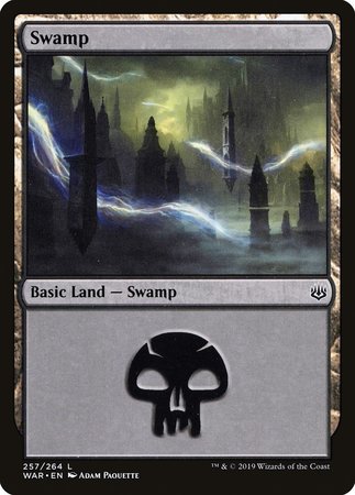 Swamp (257) [War of the Spark] | Good Games Cannington