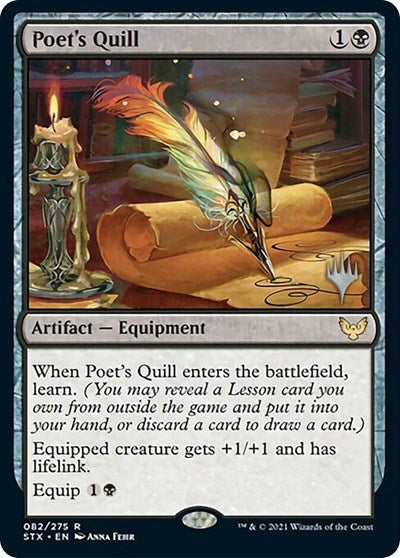 Poet's Quill (Promo Pack) [Strixhaven: School of Mages Promos] | Good Games Cannington