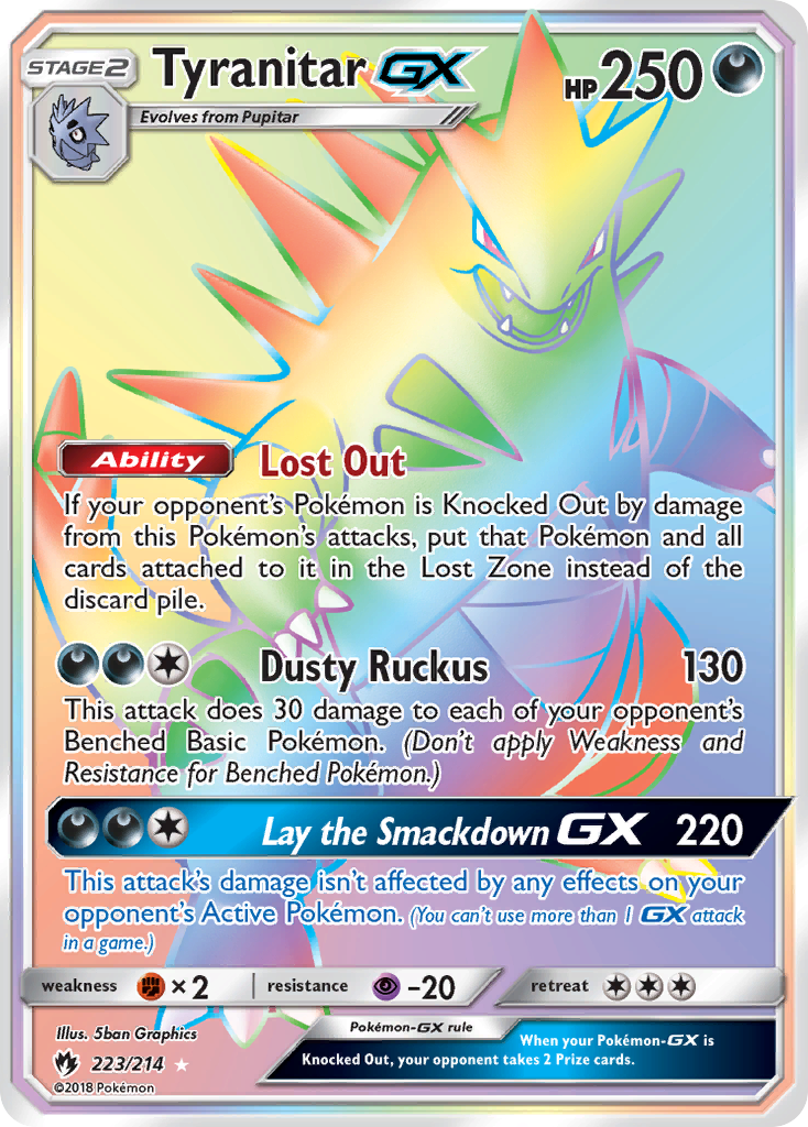 Tyranitar GX (223/214) [Sun & Moon: Lost Thunder] | Good Games Cannington