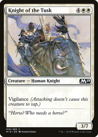 Knight of the Tusk [Core Set 2019] | Good Games Cannington